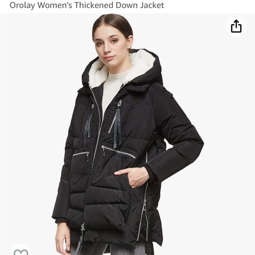 Orolay Women's Thickened Down Jacket, The Amazon Coat, black, M